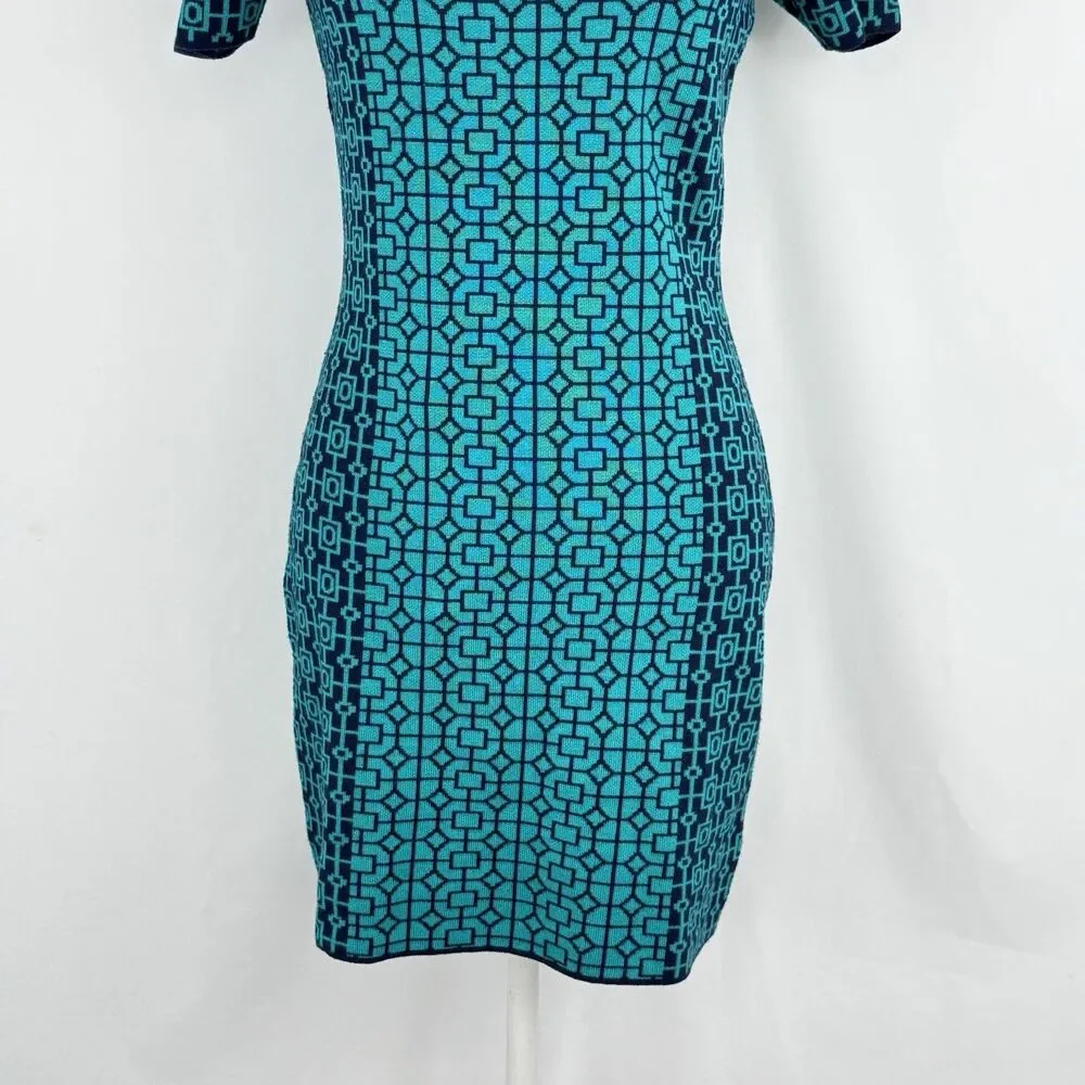 Romeo Juliet Couture Bodycon Dress Womens Size M Short Sleeve Fitted Knit - Picture 10 of 16